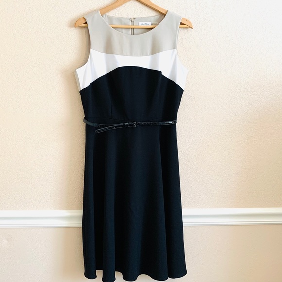 Calvin Klein Dresses & Skirts - Calvin Klein Classic Belted Career Dress NWOT